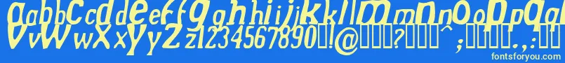 DREKNI   Font – Yellow Fonts on Blue Background