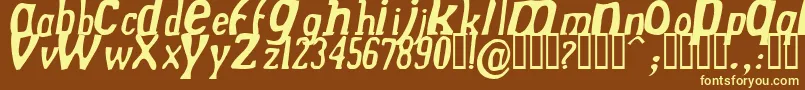 DREKNI   Font – Yellow Fonts on Brown Background