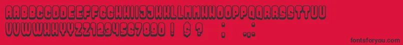 Dressed Font – Black Fonts on Red Background