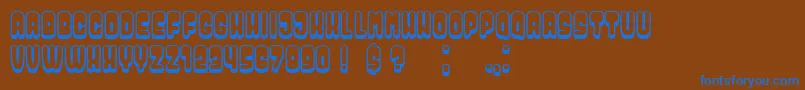 Dressed Font – Blue Fonts on Brown Background