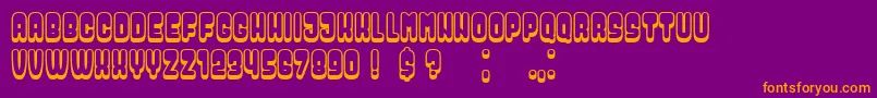 Dressed Font – Orange Fonts on Purple Background