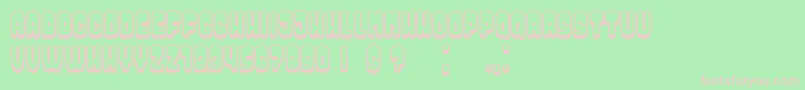 Dressed Font – Pink Fonts on Green Background