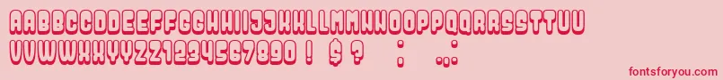 Dressed Font – Red Fonts on Pink Background