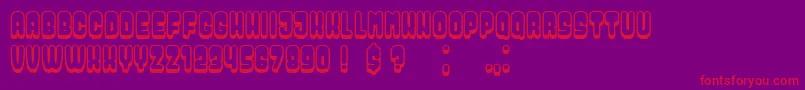 Dressed-Schriftart – Rote Schriften auf violettem Hintergrund