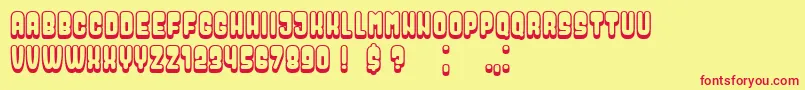 Dressed Font – Red Fonts on Yellow Background