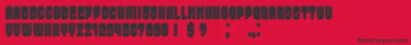 DressedFilled Font – Black Fonts on Red Background