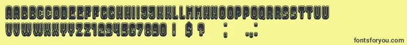 DressedFilled Font – Black Fonts on Yellow Background