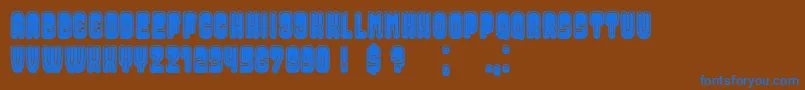 DressedFilled Font – Blue Fonts on Brown Background