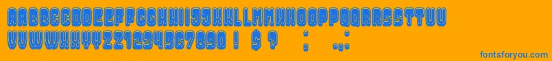 DressedFilled Font – Blue Fonts on Orange Background