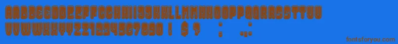 Więcej informacji o czcionce DressedFilled Czcionka DressedFilled – brązowe czcionki na niebieskim tle