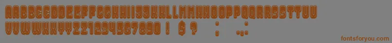 Więcej informacji o czcionce DressedFilled Czcionka DressedFilled – brązowe czcionki na szarym tle