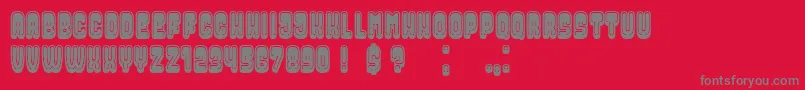 DressedFilled Font – Gray Fonts on Red Background