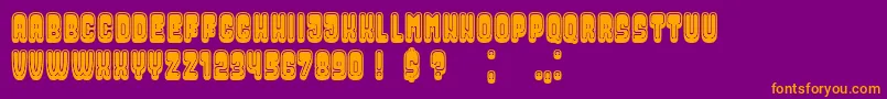 DressedFilled Font – Orange Fonts on Purple Background