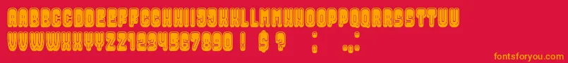 DressedFilled Font – Orange Fonts on Red Background