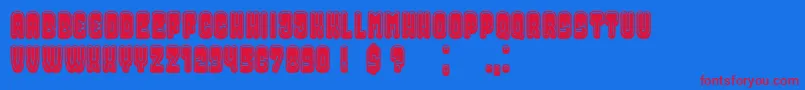En savoir plus sur la police DressedFilled Police DressedFilled – polices rouges sur fond bleu