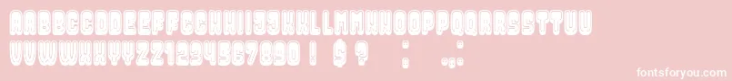 DressedFilled Font – White Fonts on Pink Background