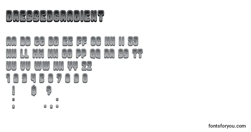 DressedGradient-fontti – aakkoset, numerot, erikoismerkit