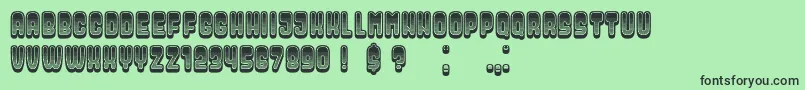 Czcionka DressedGradient – czarne czcionki na zielonym tle
