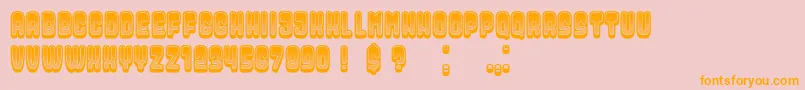 DressedGradient Font – Orange Fonts on Pink Background