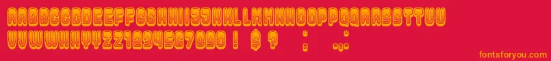 DressedGradient Font – Orange Fonts on Red Background