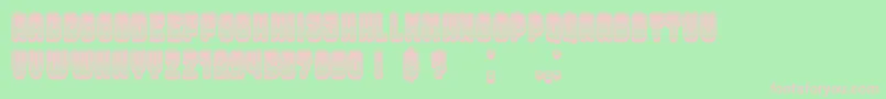 DressedGradient-fontti – vaaleanpunaiset fontit vihreällä taustalla