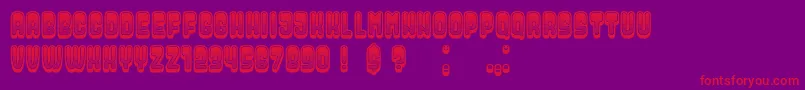 DressedGradient Font – Red Fonts on Purple Background