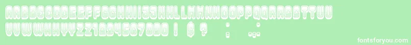 DressedGradient Font – White Fonts on Green Background
