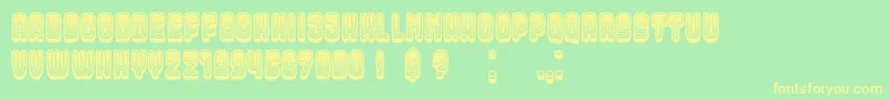 DressedGradient Font – Yellow Fonts on Green Background