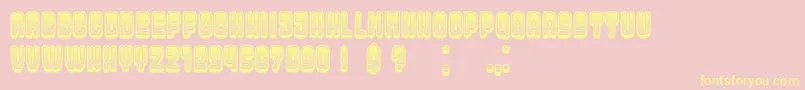 DressedGradient Font – Yellow Fonts on Pink Background