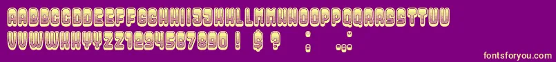 DressedGradient Font – Yellow Fonts on Purple Background