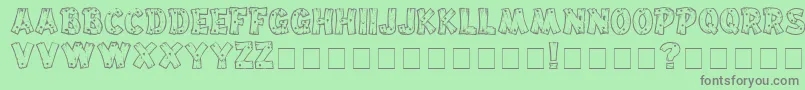 Drifttype Font – Gray Fonts on Green Background