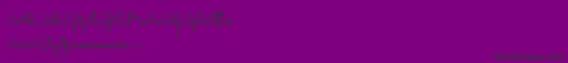 フォントDrinkwater Demo – 紫の背景に黒い文字