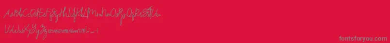 Drinkwater Demo Font – Gray Fonts on Red Background