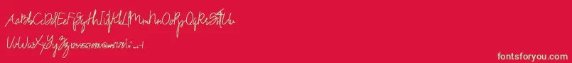 Drinkwater Demo Font – Green Fonts on Red Background