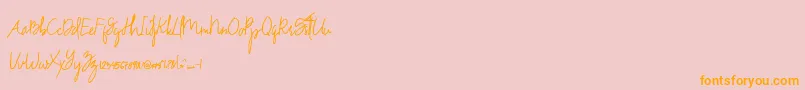 Drinkwater Demo Font – Orange Fonts on Pink Background