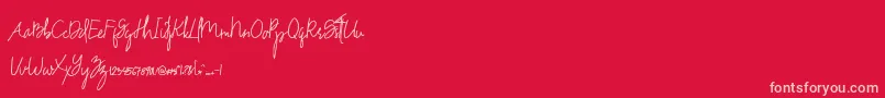 Fonte Drinkwater Demo – fontes rosa em um fundo vermelho