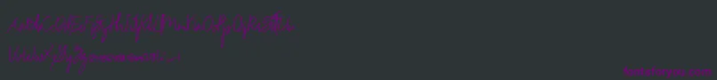 Drinkwater Demo Font – Purple Fonts on Black Background