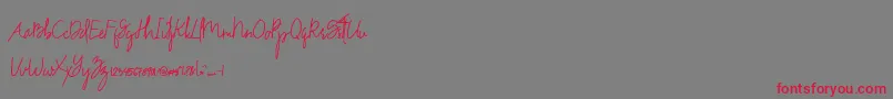 Drinkwater Demo Font – Red Fonts on Gray Background