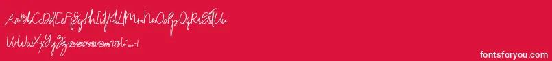 Drinkwater Demo Font – White Fonts on Red Background