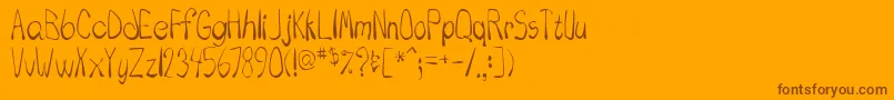 drip-fontti – ruskeat fontit oranssilla taustalla