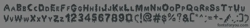 Dripping Horror Font – Black Fonts on Gray Background