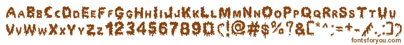 Dripping Horror Font – Brown Fonts on White Background