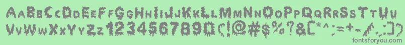 Dripping Horror Font – Gray Fonts on Green Background