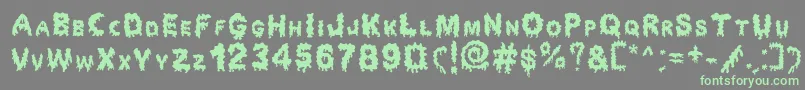 Dripping Horror Font – Green Fonts on Gray Background