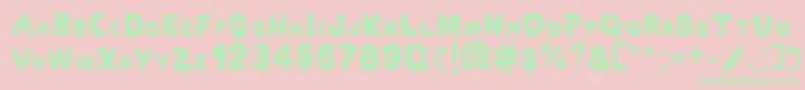 Dripping Horror Font – Green Fonts on Pink Background