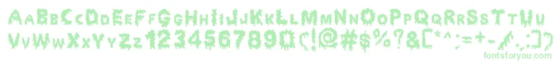 Dripping Horror Font – Green Fonts on White Background