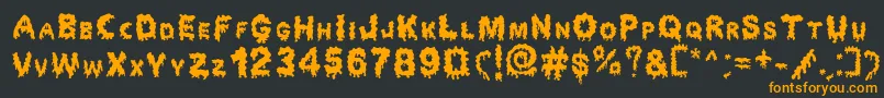 Dripping Horror Font – Orange Fonts on Black Background