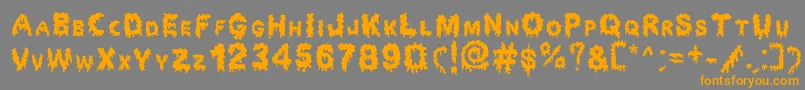 Dripping Horror Font – Orange Fonts on Gray Background