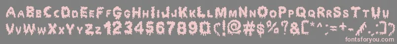 Dripping Horror Font – Pink Fonts on Gray Background