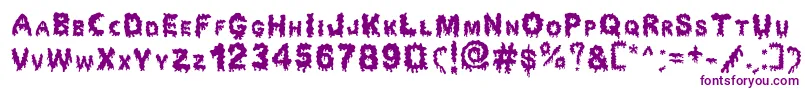 Dripping Horror Font – Purple Fonts on White Background